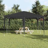 Šator za zabave Antracit 400 x 400 x 266 cm Polietilen i čelik | shoptok.hr