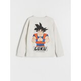 Reserved oversize majica z dolgimi rokavi dragon ball - svetlo siva cene