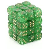 Chessex kockice - borealis - luminary - light green & gold - dice block (36) Cene