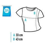 Digitalni potisk majic - otroške t-shirt majice (spredaj 26x32cm + zadaj 26x32cm) bela