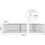  Gabion s 5 mm žicom i mrežom 5x5 cm 850x50x50 cm | shoptok.hr