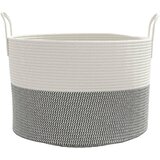  Košara za pohranu sivo-bijela Ø 51x33 cm pamučna | shoptok.hr