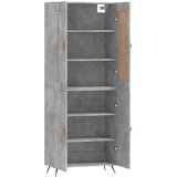  Visoka komoda siva betona 69,5x34x180 cm od konstruiranog drva | shoptok.hr