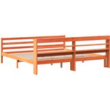  Okvir kreveta bez madraca voštano smeđi 200x200 cm od borovine | shoptok.hr