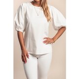 Fenzy Pamučna Bluza S Napuhanim Rukavima, Bijela | shoptok.hr