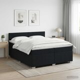  Boxspring krevet s madracem Crna 200 x 200 cm Tkanina Slike