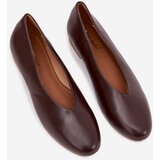 Boto Women's Ballerinas Made of Eco Leather Flat Heel Brown Olyssia | Shoptok.si