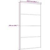  Klizna vrata od mutnog stakla ESG i aluminija 102,5x205 cm crna | shoptok.hr