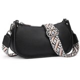 INF Elegantna polkrožna torba za čez ramo za ženske Black, (21781457) Cene