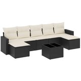  8-dijelni set vrtnih sofa od poliratana s jastucima crni | shoptok.hr