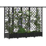  Povišeni krevet s mrežom i krovom Crna 202,5 x 40 x 123 cm PP | shoptok.hr