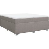  Krevet s oprugama i madracem smeđesivi 200x200 cm od tkanine | shoptok.hr