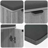  Klupa za hodnik s jastukom Siva Sonoma 60 x 38 x 46 cm | shoptok.hr