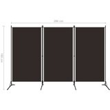 vidaXL Sobna pregrada s 3 panela smeđa 260 x 180 cm | shoptok.hr