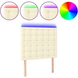  Posteljno vzglavje krem 100x5x118/128 cm umetno usnje, (20737425) | Shoptok.si
