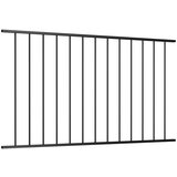 vidaXL Ograjni panel prašno premazano jeklo 1,7x1,25 m črn | Shoptok.si