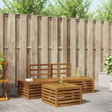  Set vanjskih sofa Prirodna 59 x 59 x 37 cm Čvrsto drvo akacije | shoptok.hr