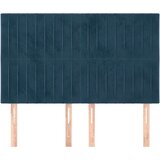  Posteljno vzglavje 4 kosa temno moder 72x5x78/88 cm žamet, (20933548) | Shoptok.si