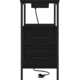 vidaXL Nočne omarice 2 pcs Črni hrast 30 x 48 x 61 cm Konstruiran les | Shoptok.si