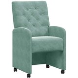  Blagovačke stolice s kotačima 2 pcs zelena boja mora Baršun | Eponuda.com