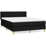 Krevet s oprugama i madracem crni 140x200 cm od tkanine | shoptok.hr