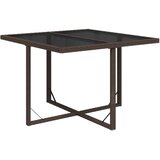  Vrtni stol smeđi 109 x 107 x 74 cm od poliratana i stakla | Eponuda.ba
