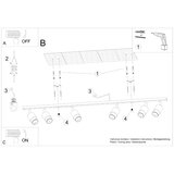 Sollux SL.1073 - Spot svetiljka NERO 6xGU10/40W/230V crno/zlatno | Eponuda.com
