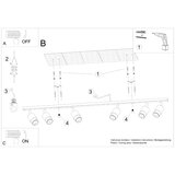  Stropna svetilka NERO 6 črna/zlata, (21348071) | Shoptok.si