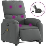 Maison Chic Električni masažni naslanjač - Relax naslanjač temno sivo blago, (22061696) Cene