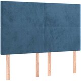  Box spring s madracem LED tamnoplavi 140x200 cm baršun | shoptok.hr