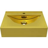  Umivaonik sa zaštitom od prelijevanja 60x46x16 cm keramički zlatni | shoptok.hr