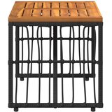  stol Crna 80 x 40 x 40 cm Čelik i Poli Ratan | Eponuda.com