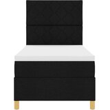  LED Box Spring Krevet s uzglavljem Crna 100 x 200 cm tkanina | shoptok.hr
