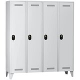 Wolf Garderobna omara, višina predelka 1700 mm, VxŠxG 1850 x 1600 x 500 mm, širina razdelka 400 mm, barva korpusa / vrat svetlo siva / svetlo siva | Shoptok.si