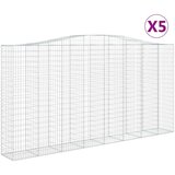  Lučne gabionske košare 5 kom 400x50x200/220cm pocinčano željezo | shoptok.hr