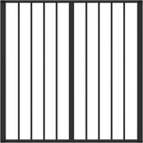  Pasja vrata 6 pcs Črna 80 x 80 cm Cinkana jeklena, (5000232757) | Shoptok.si
