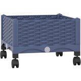  Vrtni saksija s kotačima Plavo Sivo 40 x 40 x 33 cm PP | shoptok.hr