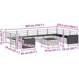  Set vanjskih sofa 10 kom. Prirodna Čvrsto drvo akacije | shoptok.hr