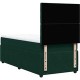 Box spring krevet s madracem tamnozeleni 80 x 200 cm baršunasti | shoptok.hr
