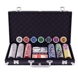  Poker set, kovček za poker, 300 laserskih žetonov, aluminijast kovček vključno s celotnim kompletom | Shoptok.si