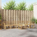  Set vanjskih sofa 7 kom. Bijela Čvrsto drvo akacije | shoptok.hr