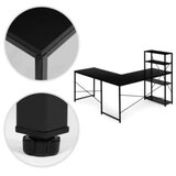 Bolzz Ugaoni radni sto sa policama – Black LOFT ModernHome | Eponuda.com