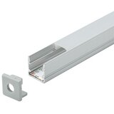 Mitea Lighting aluminijumski profil za led trake sivi 10x10x2000mm nadgradni sa difuzorom 2m MA1010-A | Eponuda.com