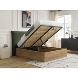 Bobochic Paris Zelena oblazinjena oblazinjena/iz iverne plošče zakonska postelja s prostorom za shranjevanje z letvenim dnom 160x200 cm Charlie – | Shoptok.si