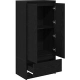 vidaXL Ormar s ladicom crni hrast 55,5x34x119,5 cm konstruirano drvo | shoptok.hr