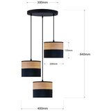  Visilica na sajli ALBA 3xE27/15W/230V, prečnik 40 cm, crna/smeđa | Eponuda.com