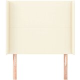 Uzglavlje s ušima krem 83x16x118/128 cm od umjetne kože | shoptok.hr