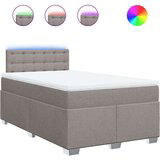 vidaXL Box spring postelja z vzmetnico taupe 120x190 cm blago | Shoptok.si