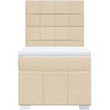 vidaXL Krevet s oprugama i madracem krem 90 x 200 cm od tkanine | shoptok.hr