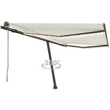 vidaXL avtomatska tenda led + senzor 400x300 cm krem | Shoptok.si